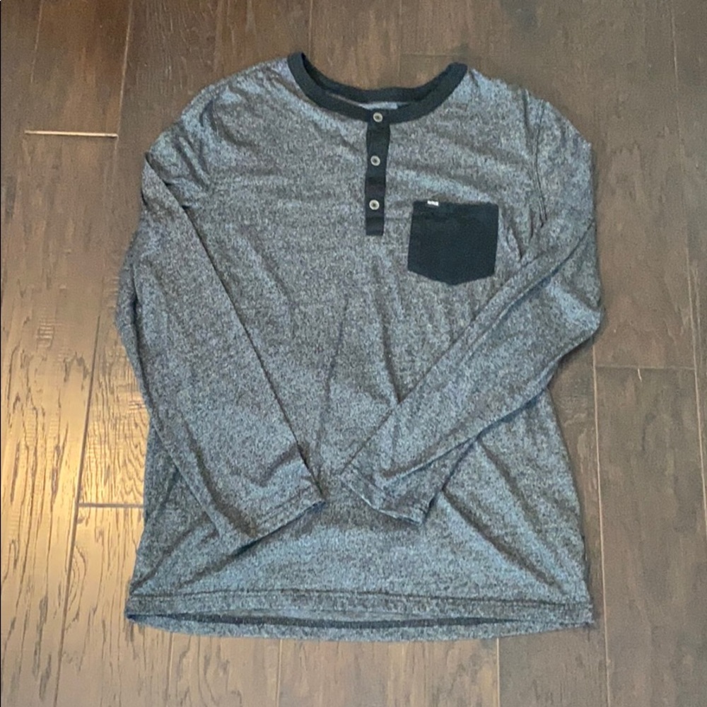 EUC Hurley Charcoal/ black Henley